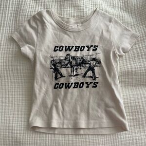 Brandy Melville Cowboys Cropped Tee